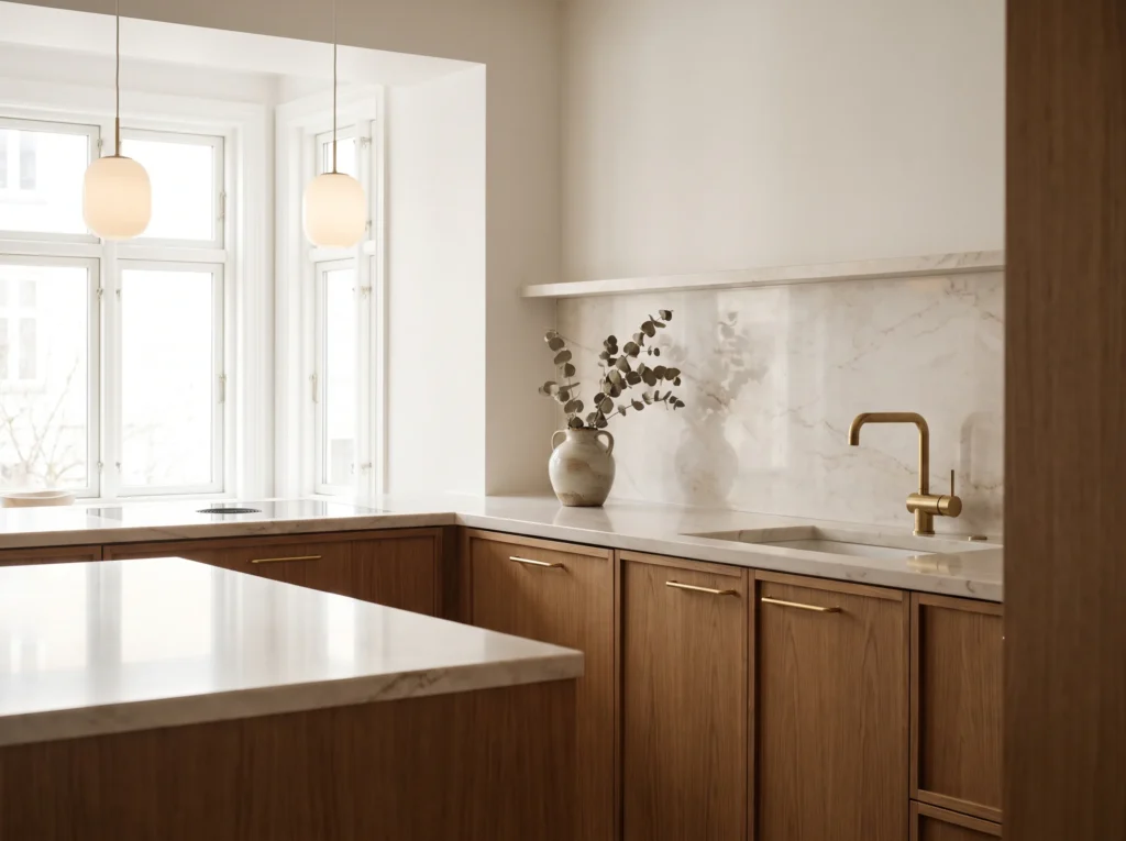 Kitchen cabinets with contrastin… K