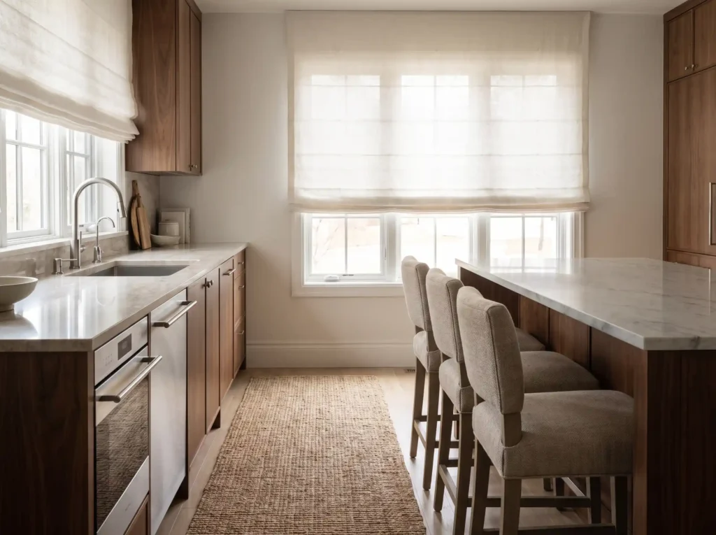Modern kitchen softened with tex… K
