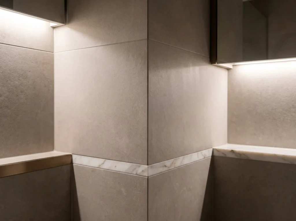 Bathroom corner architectural fi… K