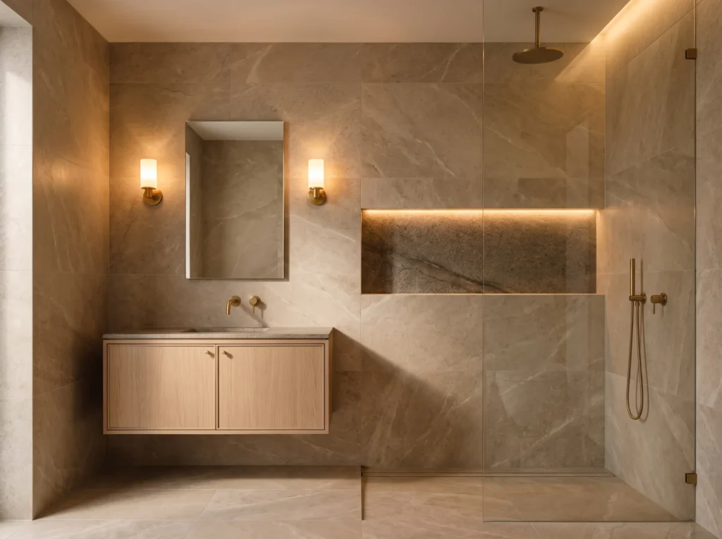 Bathroom interior with natural s… K