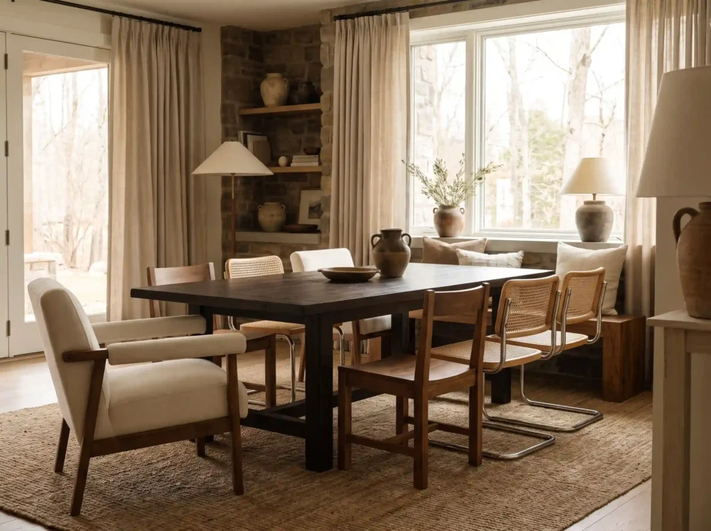Dining room seating arrangement … K