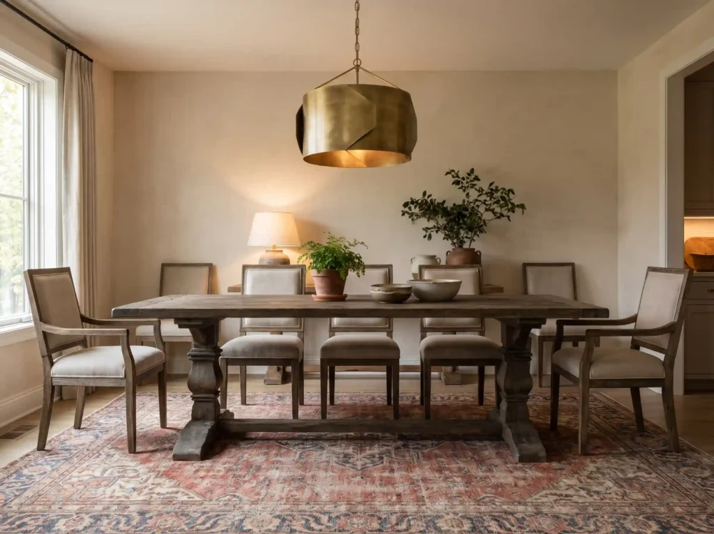 Dining room with table and K
