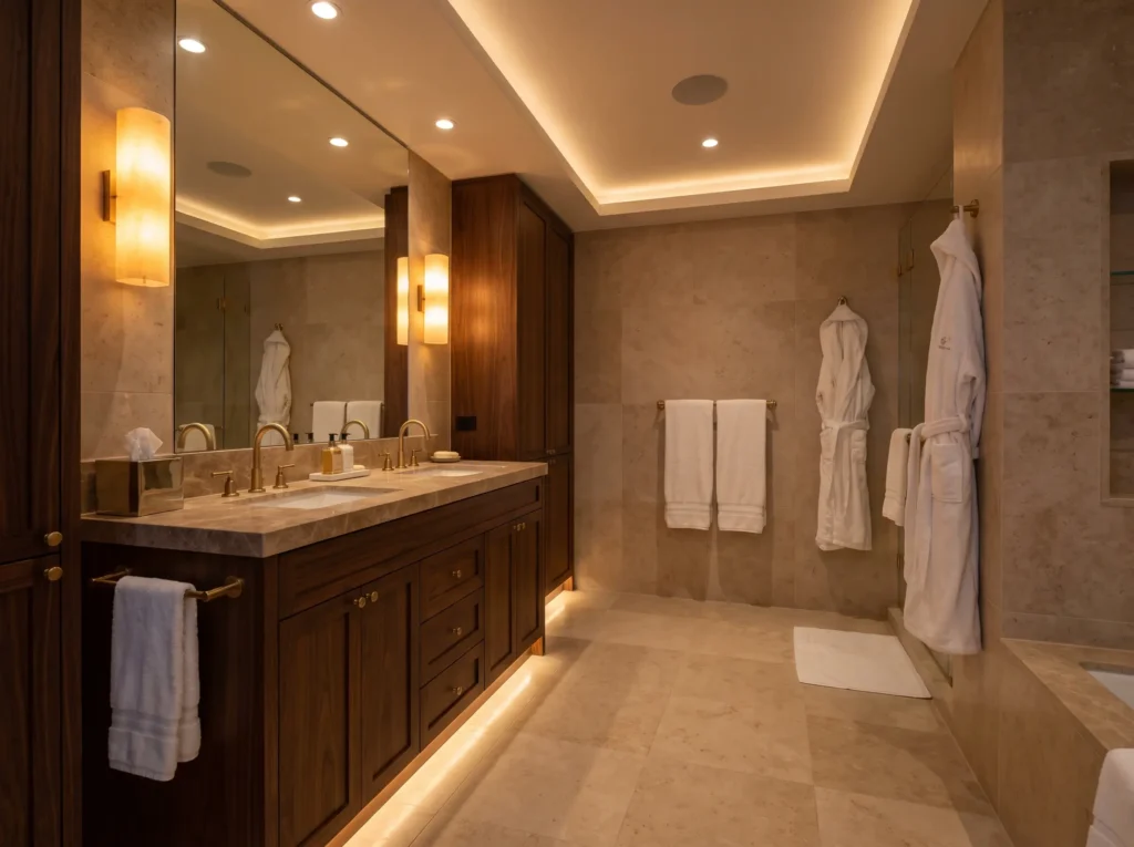 Luxury bathroom interior lighting K