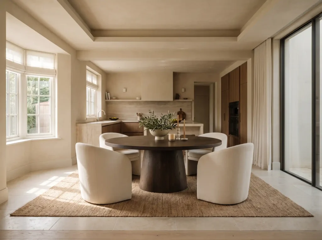 Round dining table in room K