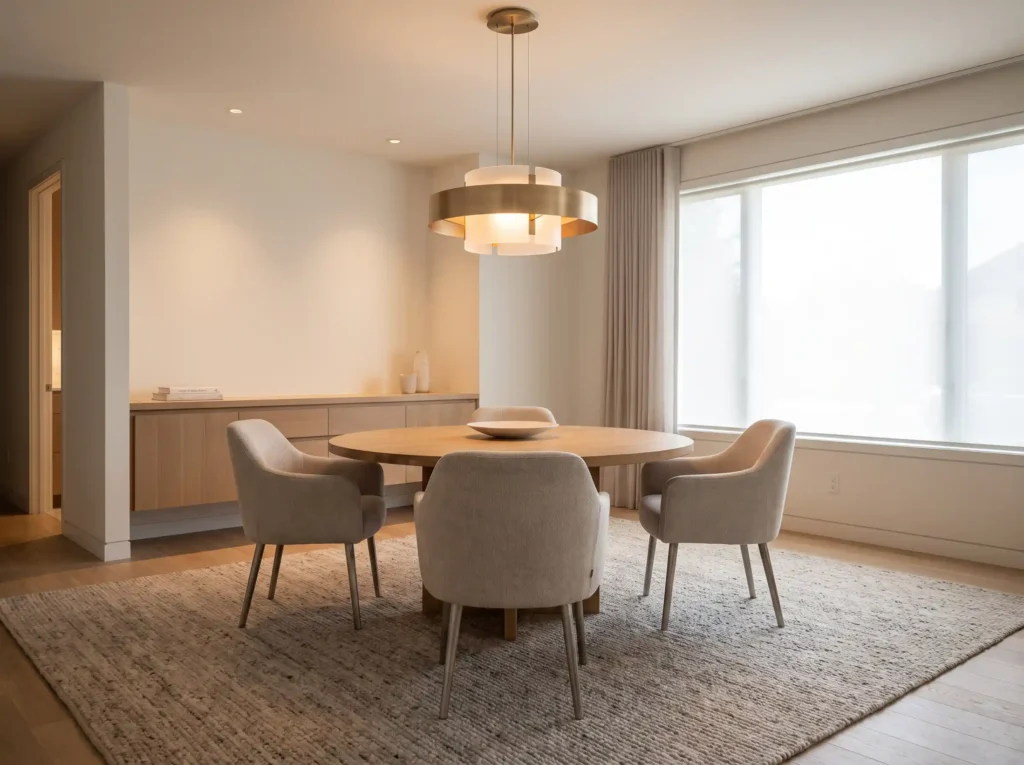 Round dining table interior design K