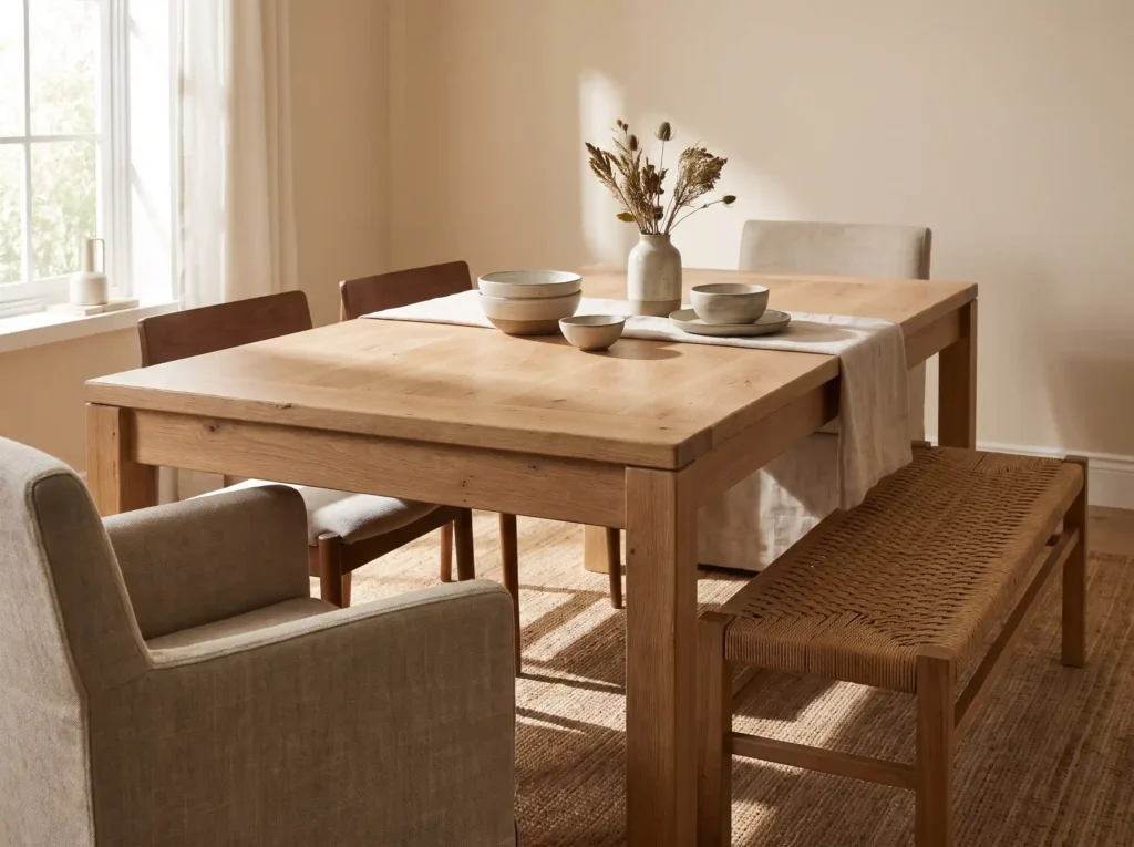 White oak dining table in K